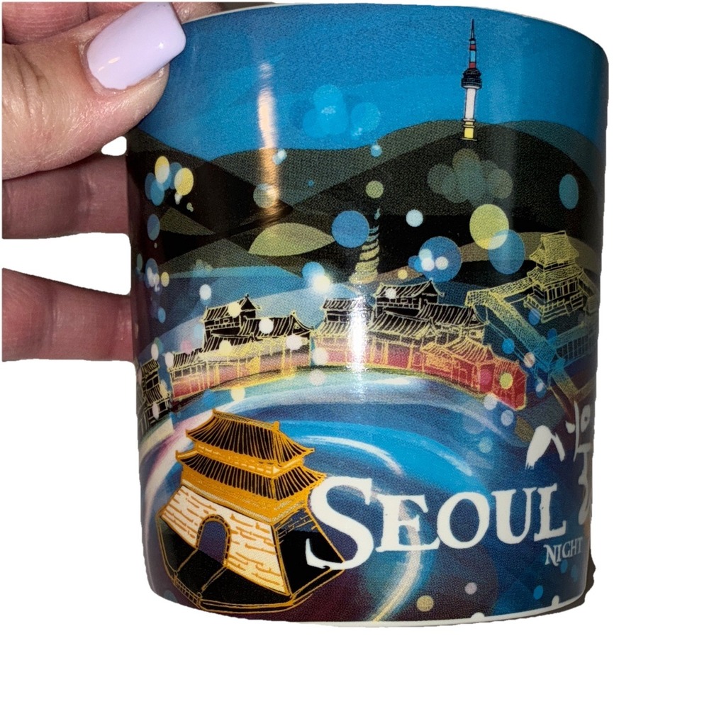 Starbucks Seoul Night Coffee Mug 16 fl oz / 473 mL Blue 2012